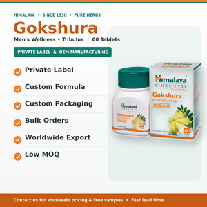 Tabletas Herbales Himalaya Gokshura, Suplemento Botánico Ayurvédico, Proveedor de Exportación a Granel de Primera Calidad, India - Product Image 1
