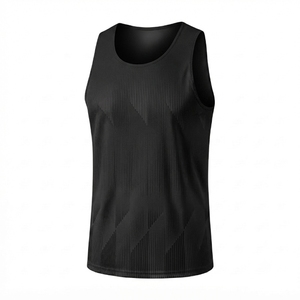 Camiseta Deportiva Personalizada Unisex de Spandex/Poliéster, Estampada, para Primavera/Verano, de Secado Rápido, Transpirable, sin Mangas, con Impresión Digital, para Maratón - Product Image 1