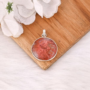 Wholesale 925 Sterling Silver Pendant Red Horn <b>Coral</b> Unique Dainty Silver Pendant Healing Gemstone Gift Weddings - Product Image 2