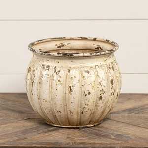 Hand Carved Brass Flower <b>Pot</b> Rustic Vintage Style Circular Design Indoor Desktop Use for Flower Green Plant - Product Image 3