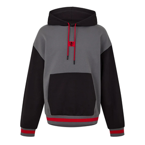 Custom HZSC Crop Hoodie Regular Fit <b>Black</b> Spandex/Polyester <b>Fleece</b> Casual <b>Men's</b> Spring Sweatshirt Front Cartoon Print - Product Image 4