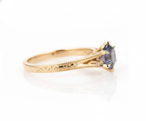Filigree 925 silver Ring Natural London Blue topaz Elegant Fine Jewelry for Women - Product Image 4