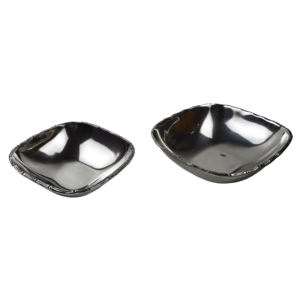 Plateau carré en argent avec support pour fêtes, restaurants et cuisine, idéal pour servir, à prix avantageux. - Product Image 6