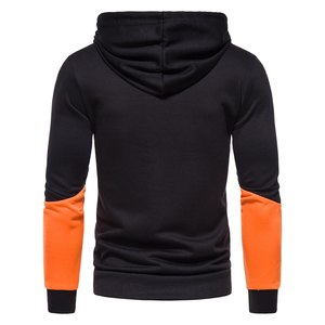 Sudadera con Capucha de Forro Polar para Hombre, Corte Regular, Casual, Manga Larga, con Cierre, Bordada, para Invierno, en Negro, Amarillo y Blanco - Product Image 3