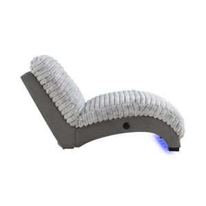 Chaise longue DENISE con ricarica USB e dettagli in nichel - Product Image 4