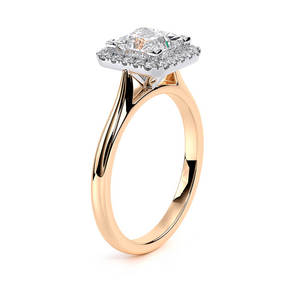 แหวนหมั้นเพชรแล็บโกรว์ทรงฮาโล ทองคำแท้ 14K ดีไซน์คลาสสิกสำหรับเจ้าสาว แหวนแต่งงานสุดหรูสำหรับผู้หญิง ดีไซน์เหนือกาลเวลา - Product Image 3