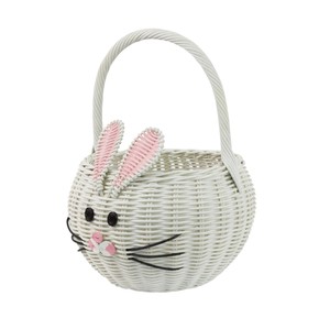 Cute Bunny Shaped Rattan <b>Storage</b> <b>Basket</b> With Handle For Children's <b>Toy</b> <b>Storage</b> - Product Image 5