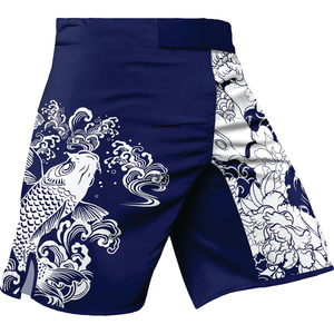 New Arrival Custom Design Heat-Transfer Printed Light Weight Stretch MMA <b>Shorts</b> Mens <b>Grappling</b> BJJ Training Jiu Jitsu OEM - Product Image 2