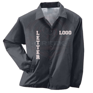 OEM custom Greek line jackets for sorority and fraternity Embroidery coach jackets durable memory polyester crossing jacket - Product Image 4