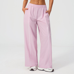 Wholesale Women's Wide Leg Workout <b>Pants</b> Moisture Wicking Lightweight Breathable Athletic <b>Lounge</b> <b>Pants</b> Custom Activewear - Product Image 3