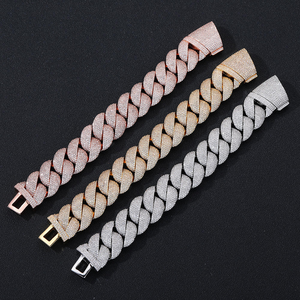 Collar de eslabones cubanos de moissanita y diamante, cadena de plata 925 con incrustaciones, joyería de lujo estilo hip hop para hombre y mujer, regalo - Product Image 2