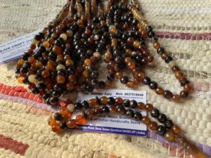 Tasbih Misbaha de 33 cuentas de cuerno de búfalo pulido, rústico, islámico moderno, ecológico y religioso de ILAHI, de Uttar Pradesh - Product Image 5
