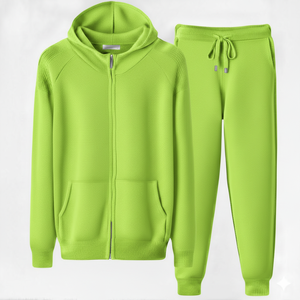 Ensemble de survêtement décontracté personnalisé pour homme en coton épais, avec sweat à capuche et pantalon de jogging, extensible dans les quatre sens, en molleton respirant et écologique - Product Image 6