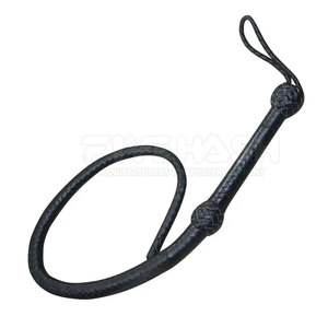 Fouet en cuir fait main de qualité supérieure, cuir véritable durable, prise en main solide, design flexible, parfait pour l'entraînement - Product Image 2