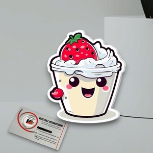 En gros, Plaques à cils en acrylique magnétiques, motifs gâteau aux fraises mignon, cercle, ovale, diamant, fleur, pour extensions de cils, marque privée - Product Image 6