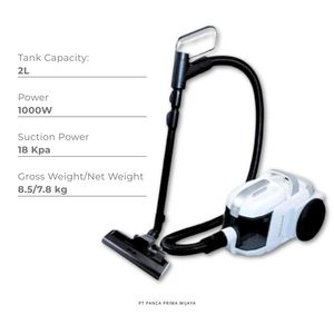 เครื่องดูดฝุ่นไซโคลนคุณภาพสูง 1000W ความจุ 2 ลิตร พร้อมไส้กรอง HEPA แบบมีสาย ดูดฝุ่นแห้ง แรงดูดสูง พร้อมหน้าจอ LED - Product Image 3