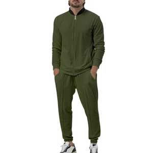 Sudadera con capucha y cremallera larga, pantalón 70% algodón 30% poliéster, chándal para hombre con diseño de logotipo personalizado, impresión gráfica, bordado, etc. - Product Image 5