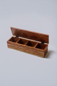 กล่องใส่เครื่องเทศไม้ทำมือพร้อมช่องแบ่งหลายช่อง - Product Image 2
