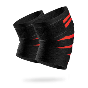 Custom Weightlifting Knee Wraps Premium Elastic Fabric Durable Stitching Adjustable <b>Compression</b> Professional Protection Training - Product Image 4