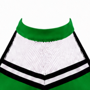 Haut court vert de cheerleading, uniforme de danse pour équipe sportive, tenue de performance pour compétition, vêtement de sport et d'entraînement - Product Image 4