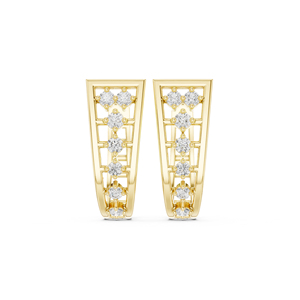 Pendientes de Oro Amarillo de 14K con Diamantes Cultivados en Laboratorio para Mujer, para Bodas, Nuevos Diamantes Cultivados - Product Image 1