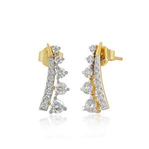 Pendientes de Diamantes Cultivados en Laboratorio de Oro Sólido de 14K, Joyería Hecha a Mano para Mujer, Pendientes de Diamantes de Lujo de 1.02 Ct, Venta al por Mayor - Product Image 1