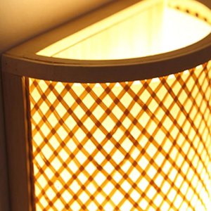 Bamboo Wall Lamp with Handwoven Design Natural Material and Soft Ambient Lighting Ideal for Interior Decoration Hospitality - Product Image 4