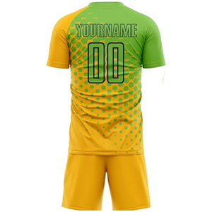 Uniforme de Fútbol Personalizado para Hombre, Conjunto de Camiseta y Pantalones Cortos de Malla Transpirable, Ropa Deportiva de Secado Rápido, Tendencia en el Mercado de EE. UU. y Europa - Product Image 3