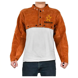 Veste de sécurité en daim marron MBAANI résistante à la chaleur, vêtements de travail anti-chaleur pour la fonderie - Product Image 6