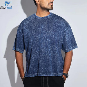 เสื้อยืดผู้ชายคุณภาพสูง ทรงโอเวอร์ไซส์ ผ้าฝ้าย 100% ล้างสีแบบวินเทจ สไตล์สตรีทแวร์ รับสั่งทำพิมพ์ลาย OEM เป็นมิตรต่อสิ่งแวดล้อม - Product Image 5