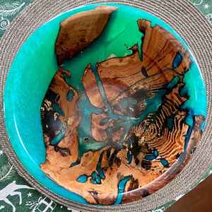 ชามสลัดเรซิ่นอีพ็อกซี่แบบอินเดียทำมือรักษ์โลก งานแกะสลักสำหรับโต๊ะครัว ปรับแต่งได้สำหรับงานปาร์ตี้ บ้านใหม่ - Product Image 2