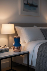 Pot Matka en Cuivre Pur avec Couvercle en Verre Intégré, Bleu Soie, Récipient à Eau Ayurvédique, Vaisselle Réutilisable de Qualité Supérieure pour la Maison et le Bureau - Product Image 5
