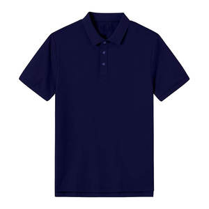 Chemise de golf classique à manches courtes pour homme, personnalisable, anti-rides, en tricot 100% coton, décontractée, d'été, avec poche, pour toutes les saisons - Product Image 1