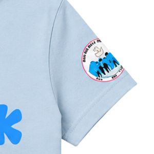 Camiseta Azul de Manga Corta para Jóvenes, Cuello Redondo, Informal, para Uso Diario, Escuela, Ropa Cómoda para Actividades Diarias - Product Image 6