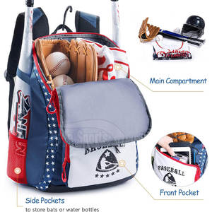 Bagnex Premium Unisex Baseball Bag 600D 50-<b>70L</b> Customizable Comfortable Sports <b>Backpack</b> Custom Logo Lightweight Outdoor Gear - Product Image 2