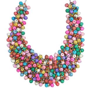 Collar de cuentas para mujer, fábrica de cuentas, venta al por mayor, accesorios de boda, disfraz, collar de cuentas colorido multijugador antiguo - Product Image 1