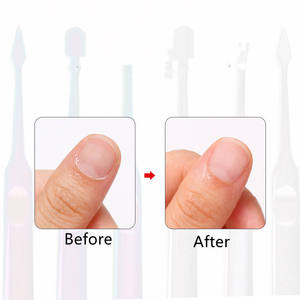 6 Types Pusher Dead Skin Fork Stainless Steel <b>Nail</b> Pusher Rainbow Colorful Titanium <b>Nail</b> Cuticle Pusher - Product Image 3
