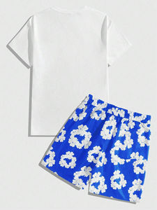 Conjuntos Deportivos Casuales para Hombre 2026, Conjuntos de Ropa con Camiseta de Algodón Estampada y Pantalones Cortos, Conjunto de Dos Piezas para Hombre - Product Image 6