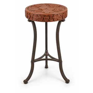 Support à plantes traditionnel Aqdus Saleem en fer forgé sculpté à la main avec pieds en forme de vigne |   Durable, léger et écologique, pour une utilisation en intérieur/extérieur | - Product Image 1