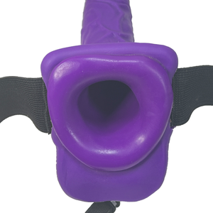 Dildo de 6 pulgadas con correa hueca, juguete sexual de uso prolongado, juguete sexual con forma de pene para hombres y mujeres. - Product Image 3