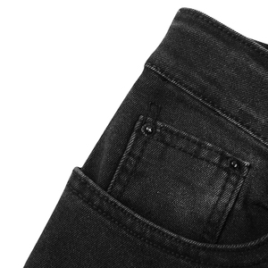 Classic Men Denim Pants Cotton Slim Fit Straight Solid Color Ripped Casual High Quality Washed ODM <b>Winter</b> Spring Summer Autumn - Product Image 3