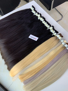 ผมต่อผมมนุษย์บริสุทธิ์เกรด100กรัมผมธรรมชาติไม่พันกันสีสองชั้น - Product Image 4