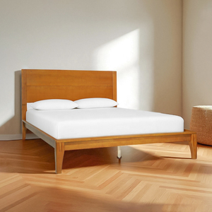 Rubberwood <b>Bed</b> <b>Frame</b> Japandi style Rubberwood <b>Platform</b> <b>Bed</b> Japanese Joinery Design Vietnam Furniture Manufacturer OEM/ODM - Product Image 1
