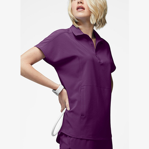 เสื้อสครับถักสำหรับผู้หญิง คอปก ทรงเข้ารูป มีกระเป๋า เหมาะสำหรับใส่ในฤดูร้อน ขายส่งราคาถูกจากโรงงาน ปี 2026 - Product Image 6