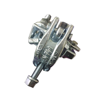 Échafaudage en acier, conception industrielle forgée, coupleur pivotant, demi-coupleur double, 48,3x48,3 mm, BS-1139/EN74, argent/doré, Vaishnav