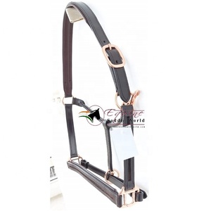 Rider Choice Super Quality Rose Gold Horse Halter avec canal vide sur le nez et la joue Quincaillerie supérieure - Product Image 1