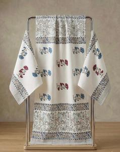 Ensemble de serviettes de bain en coton gaufré de qualité supérieure, serviettes de bain douces et absorbantes à imprimé floral, serviettes de bain décoratives à séchage rapide - Product Image 1