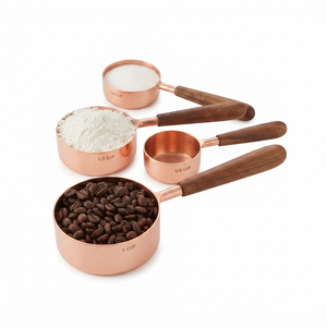 Juego de Tazas Medidoras de Cobre Puro, Aptas para Alimentos, para Cocina y Repostería, con Logotipo Personalizado, Fabricante y Proveedor OEM ODM - Product Image 1