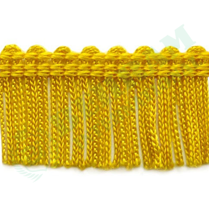 Frange décorative en fil doré tressé, bordure à pompons personnalisable, légère, 100% polyester, pour rideaux, vêtements, maison - Product Image 3