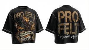 Camiseta de Hombre de Moda, Cuello Redondo, Estilo Urbano, Hombros Caídos, con Pedrería, Logotipo Personalizado, Transpirable, Estilo Hip Hop - Product Image 6